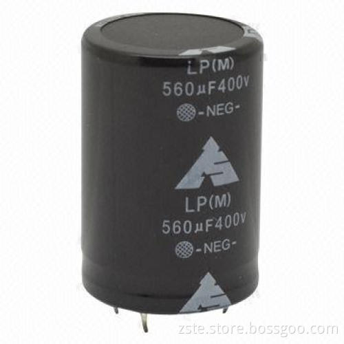 Snap-in Aluminum Electrolytic Capacitor with 400V Rated Voltage & 560uf Capacitance
